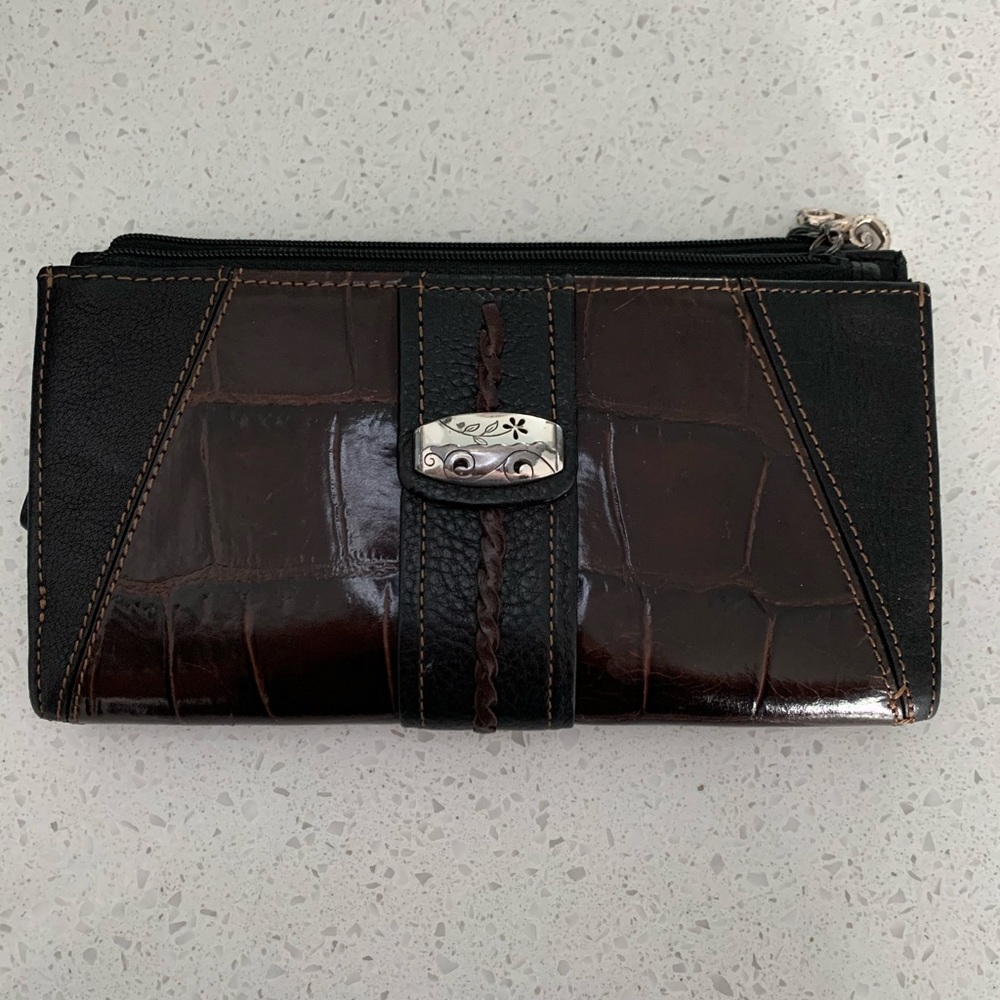 Brighton ALL leather crossbody organizer - Picture 6 of 6